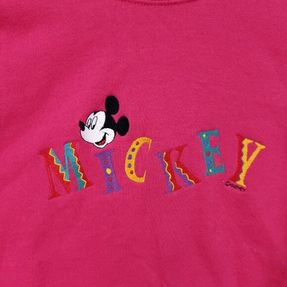 Vintage 90s Mickey Mouse Unlimited Crewneck Sweatshirt Size Large USA Fleece - Picture 4 of 13